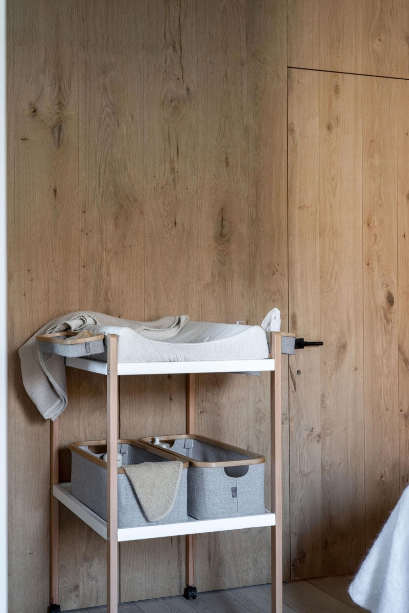 Luiertafel Mori - Wit/Naturel