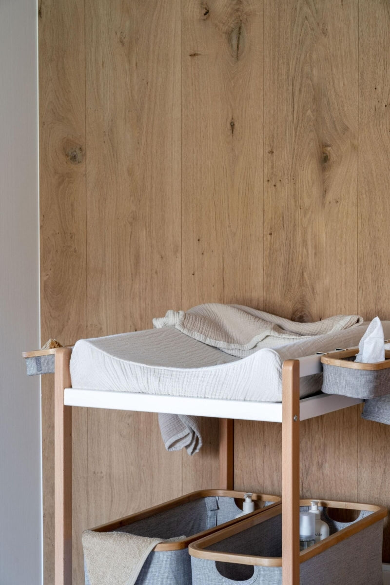 Luiertafel Mori - Wit/Naturel