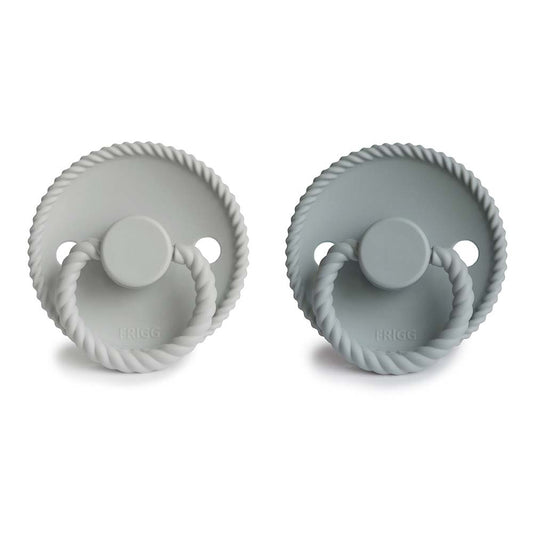 Rope - Silicone - Fr. Gray/Silver Gray T1 (2-pack) 0 - 6m