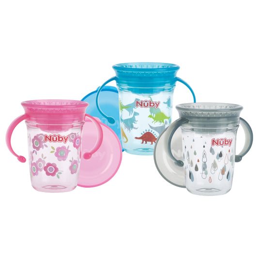 360° Wonder cup met handvatten in Tritan™ - 240ml - 6m+ - Blauw