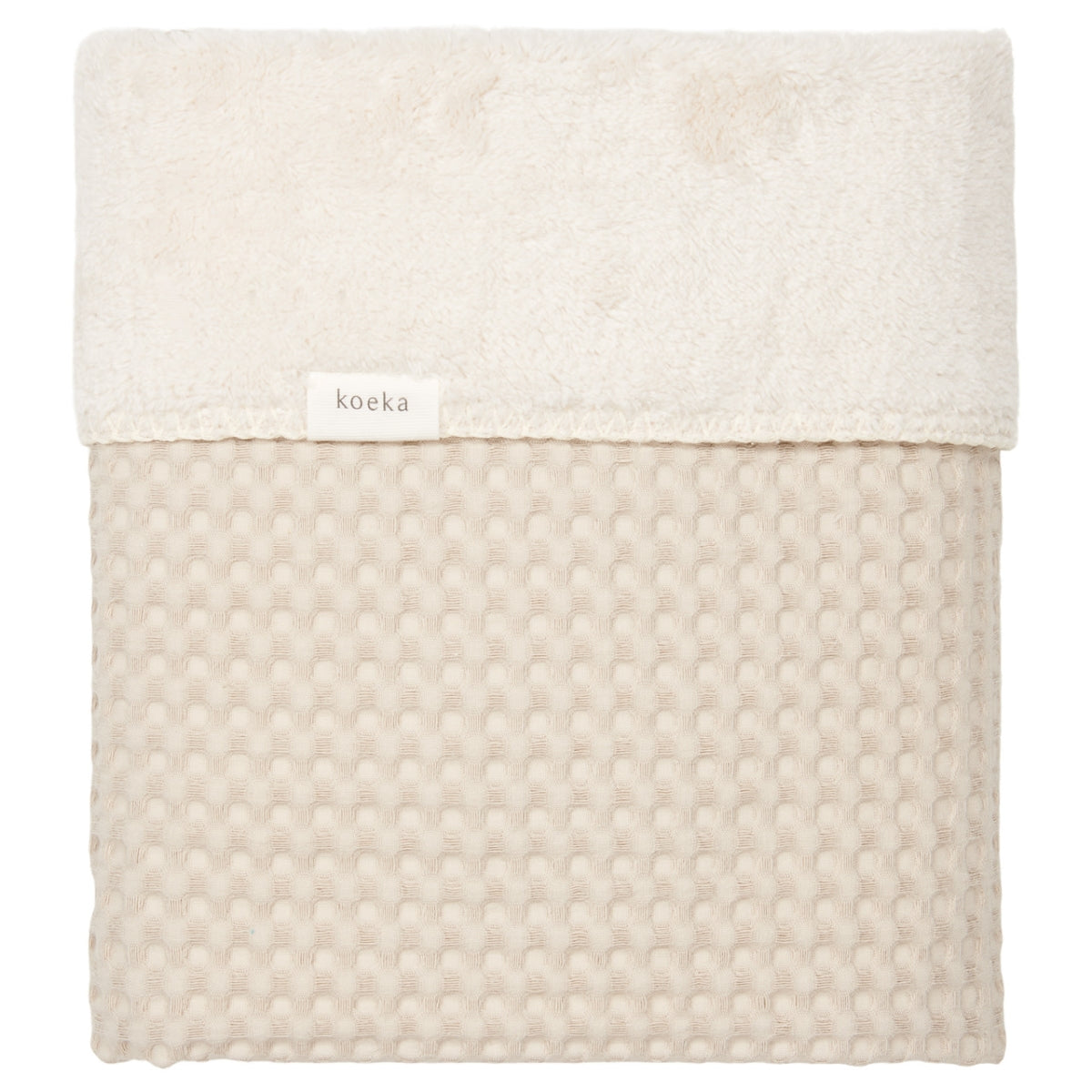 Ledikantdeken teddy/wafel Oslo - Sand/Pebble