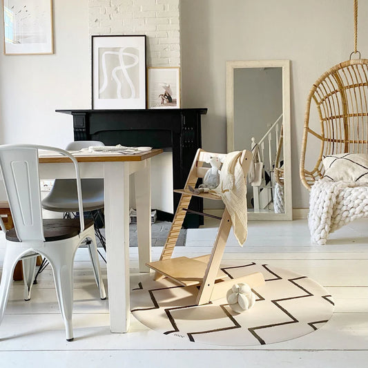 Round Splash Mat Beni - Ecru