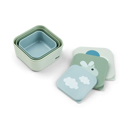 Snack Box Happy Clouds - Green