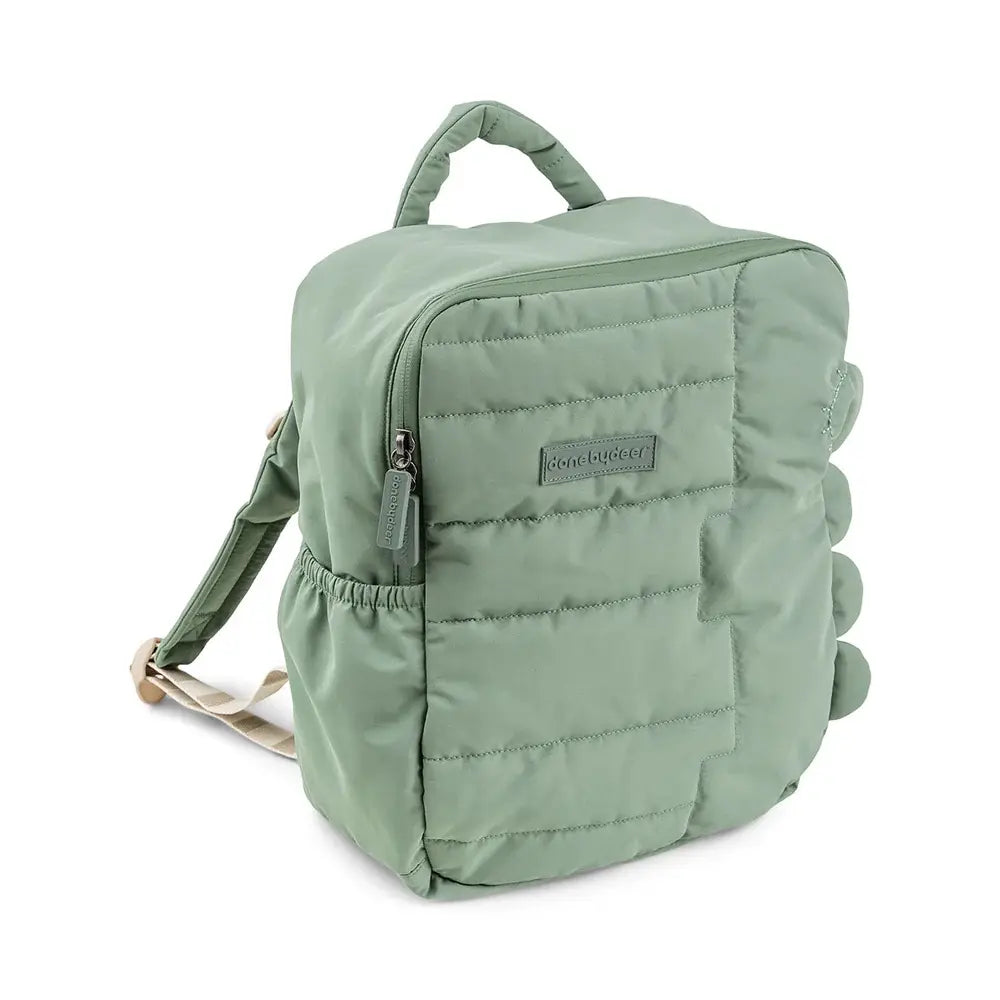 Quilted kids rugzak Croco - Green