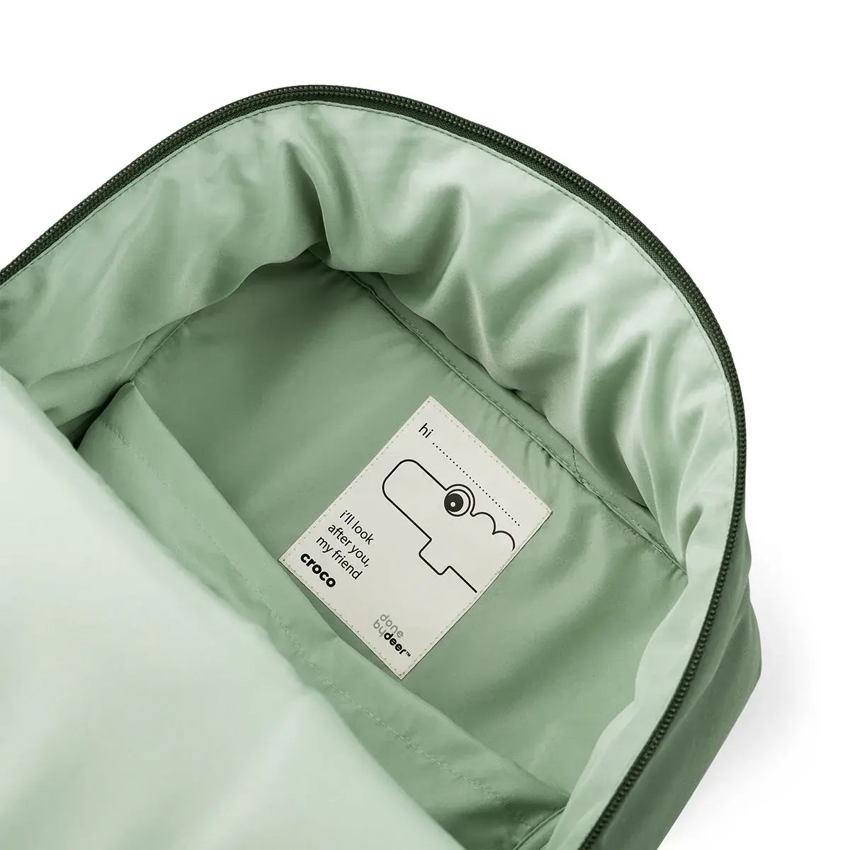 Quilted kids rugzak Croco - Green