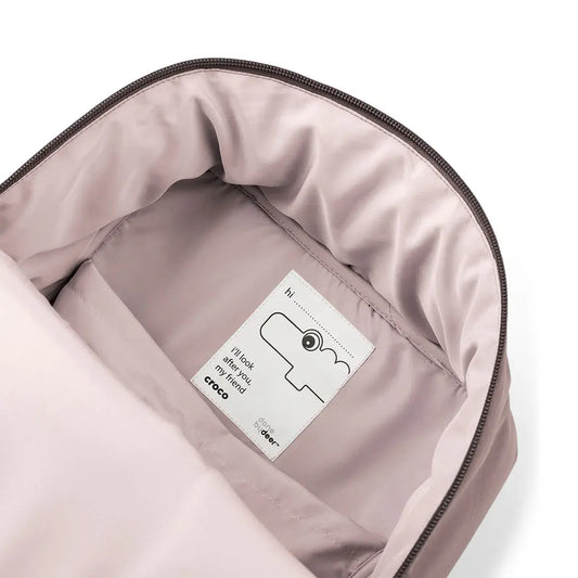 Quilted kids rugzak Croco - Powder