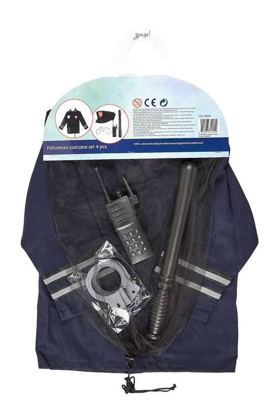 Politieman set, 4-7 jaar, 110-122 cm