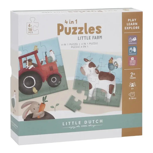 4 in 1 puzzel Little Farm
