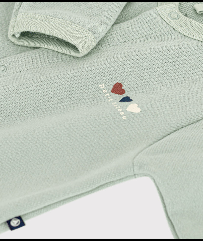 Onesie Green 3 hearts
