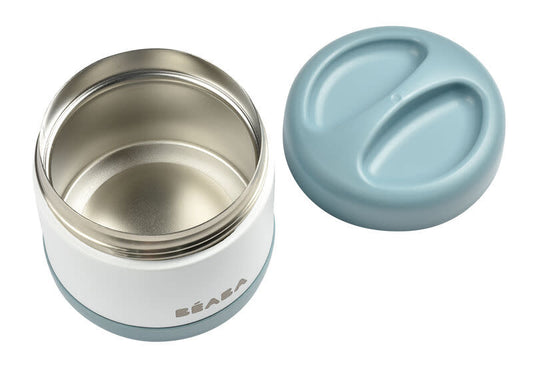 RVS thermo-portie 500ml (baltic blue/white)