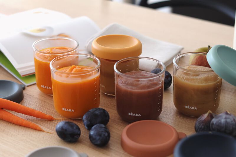 Set van 6 glazen bewaarpotjes 250 ml (Sunrise color mix)
