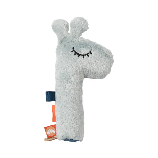 Squeaker rattle Raffi - Blue