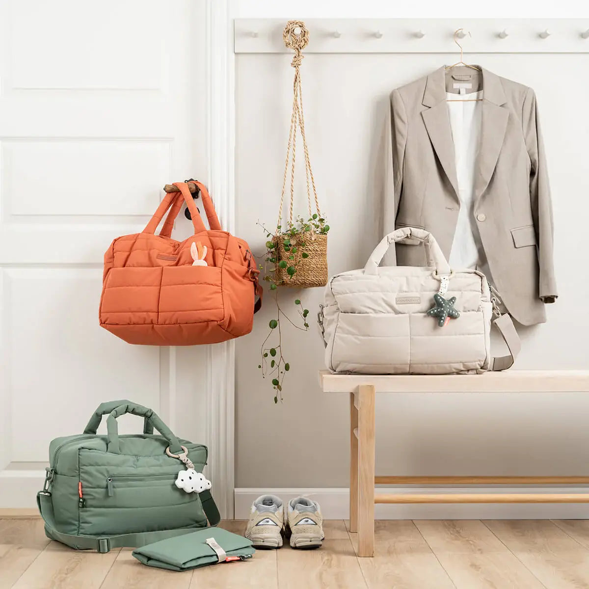 Quilted changing bag Sand
