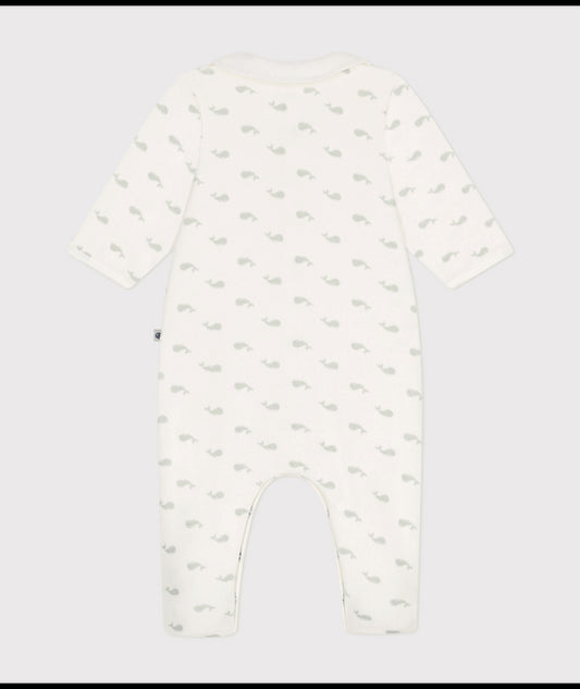 Babypyjama velours - walvis