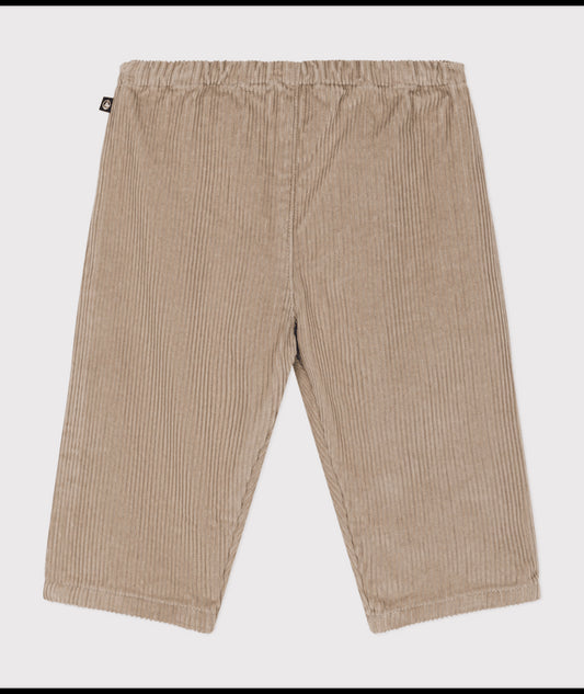 Fluwelen broek voor baby's - beige