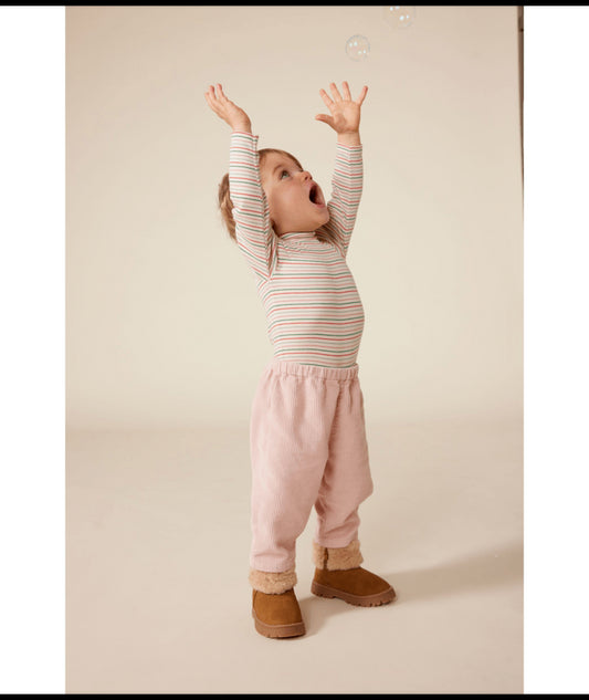 Fluwelen broek voor baby's - roze