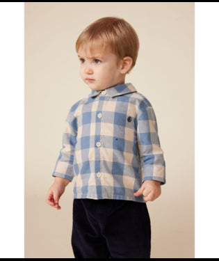 Flanellen babyhemdje