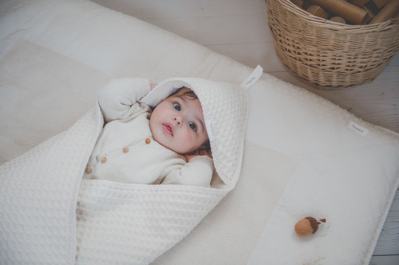 Omslagdoek Wafel/teddy Oslo - Natural