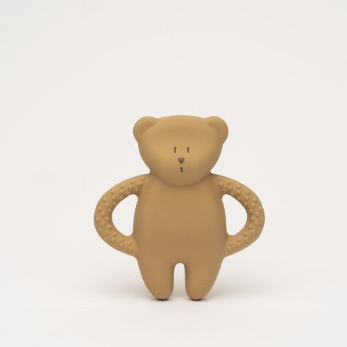 Natural Rubber Teether Bear - Cappucino