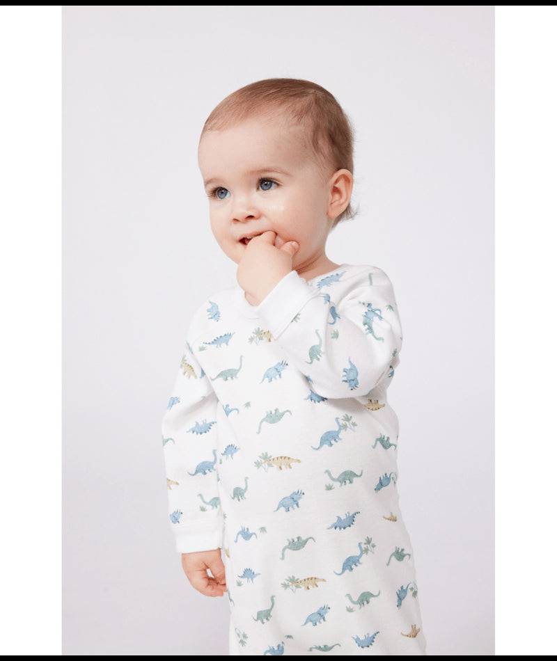 Katoenen pyjama met dinosaurusprint
