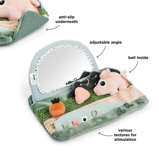 Tummy time sensory mirror Tiny farm Colour mix