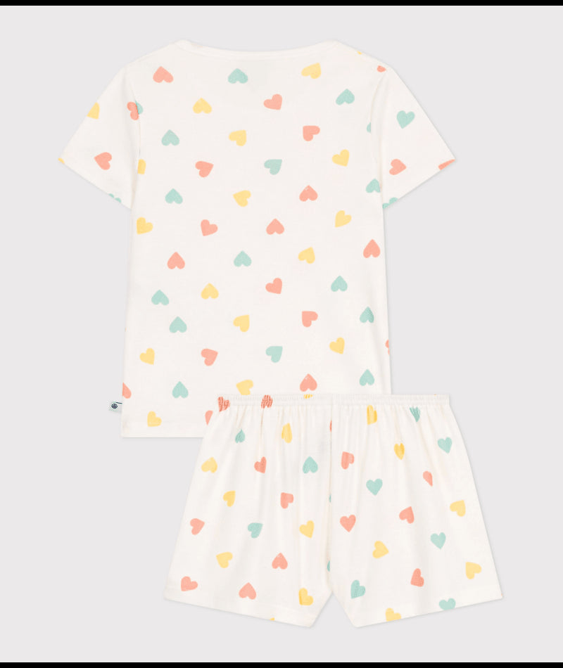 Katoenen pyjama met hartjesprint