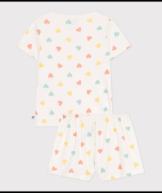 Katoenen pyjama met hartjesprint