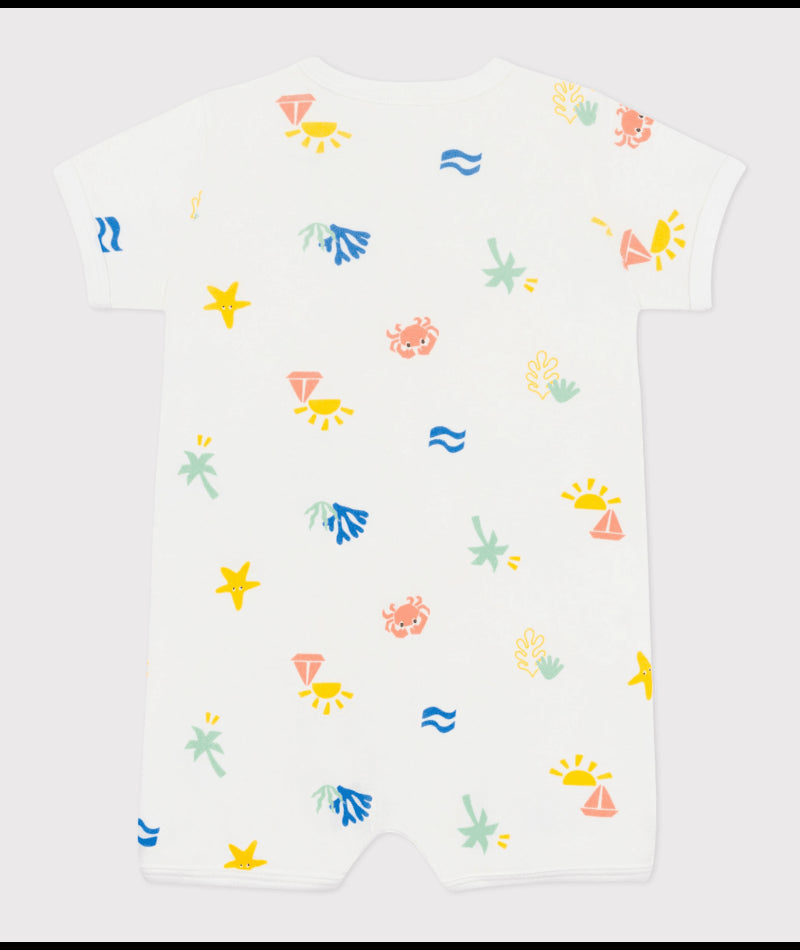 Katoenen kruippakje met print