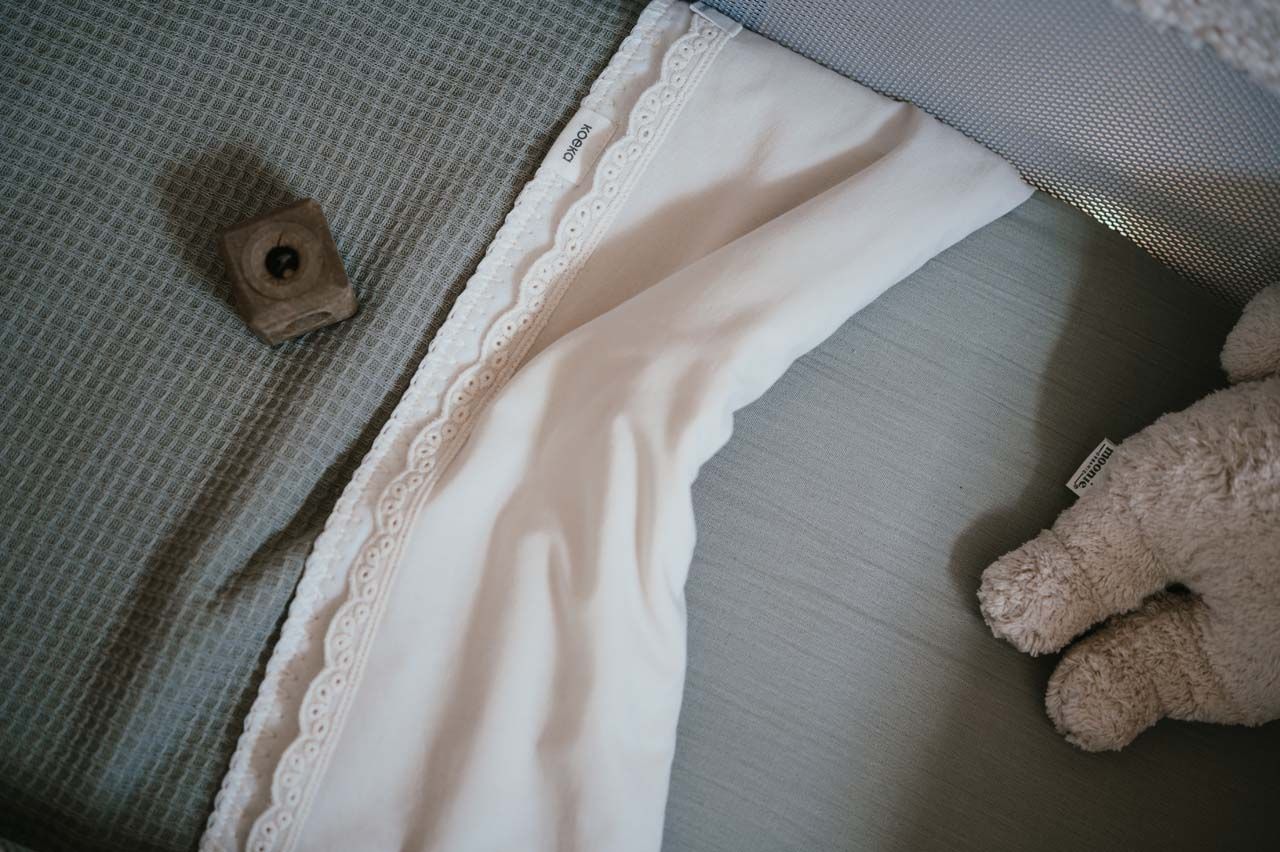 Ledikantdeken Cotton Fleece Malaga - sage
