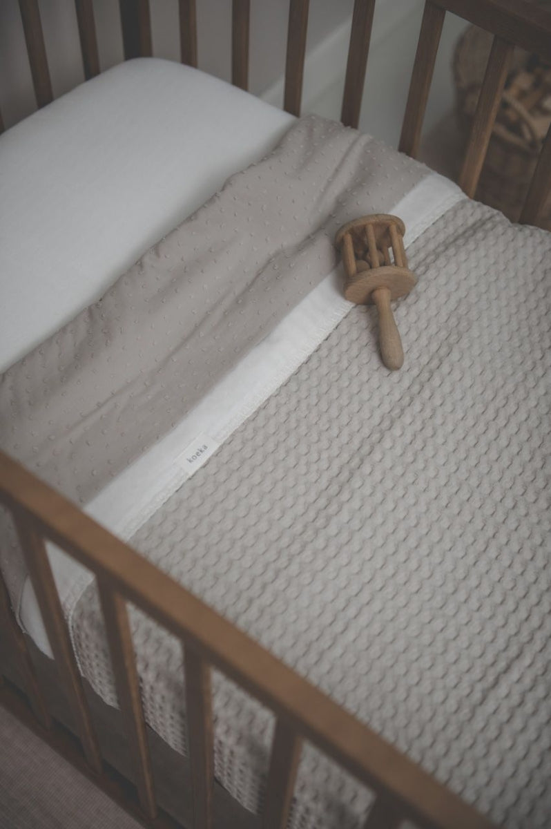 Ledikantdeken Cotton Fleece Amsterdam - sand
