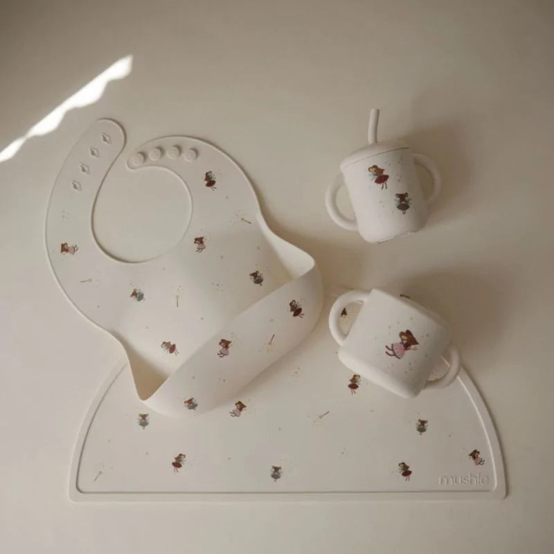 Silicone Training Cup + Straw - Fairy Mice
