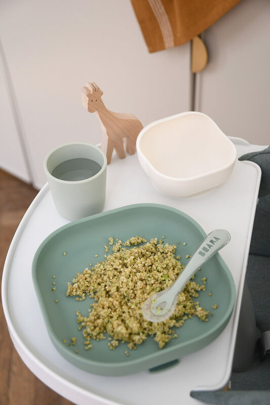 4-delig siliconen serviesset - Sage Green