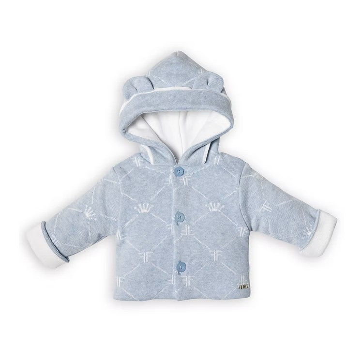 Knitted First Signature Coat - White Azur
