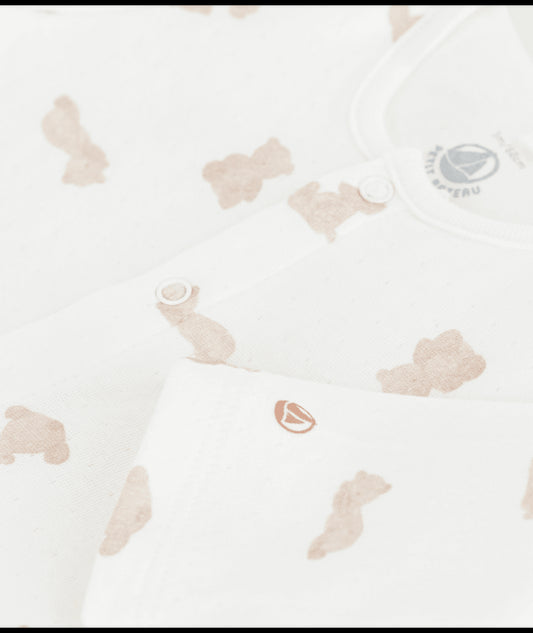 Babypyjama in tubic met konijnenprint