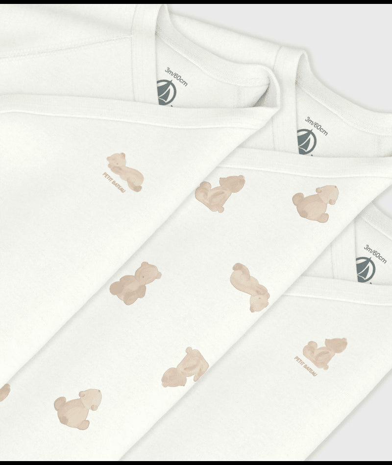 Set van 3 katoenen babyrompertjes (LM) - bunny