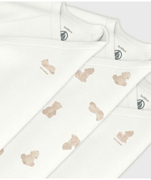 Set van 3 katoenen babyrompertjes (LM) - bunny