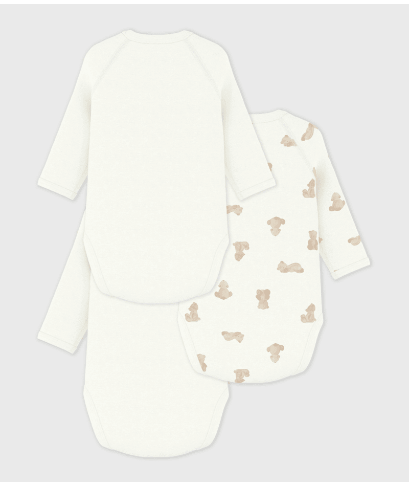 Set van 3 katoenen babyrompertjes (LM) - bunny