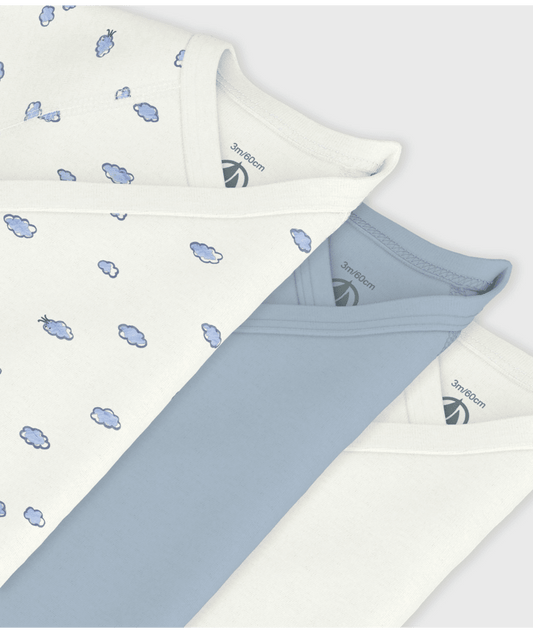 Set van 3 katoenen babyrompertjes met print KM - wolkjes