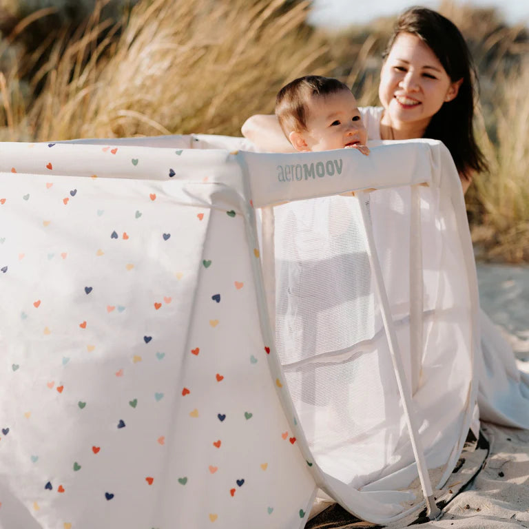 Instant travel cot - Hearts Confetti