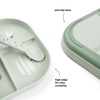 Foodie compartment plate Croco Green
