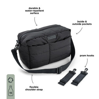 Quilted stroller bag Black