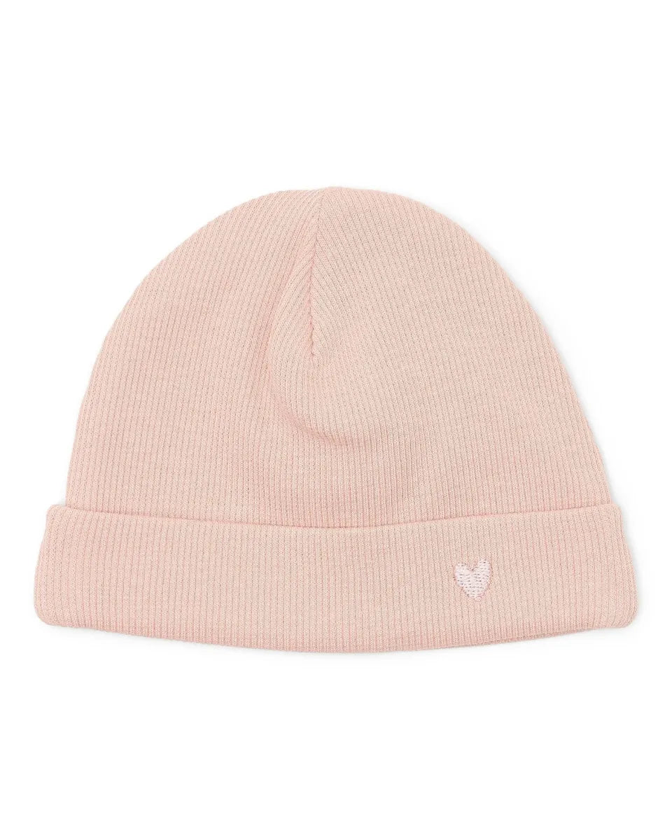 Baby mutsje - Olivia rib Blush Pink
