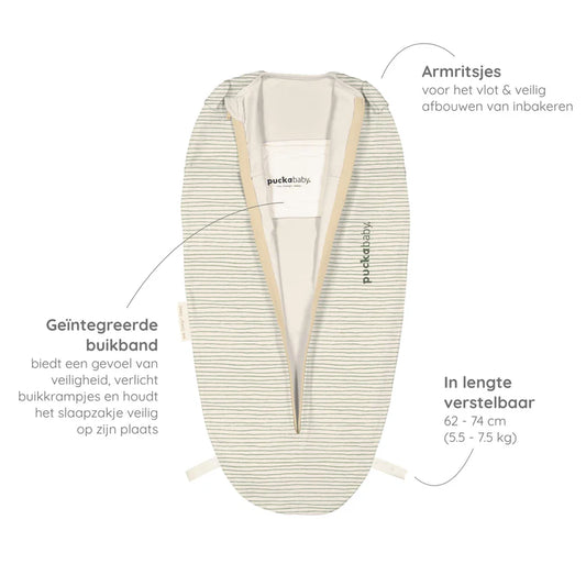 Mini 3/6 M - Cotton - Green Stripes