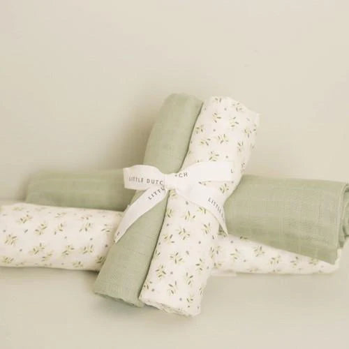 Muslin Swaddle Forest Treasures / Sage 70 x70 cm