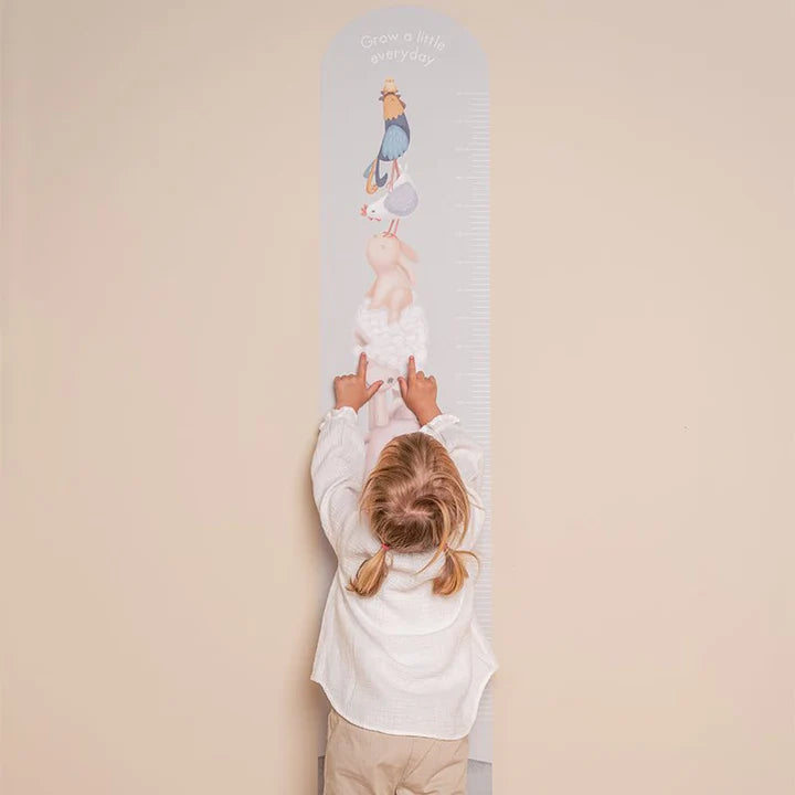 Groeimeter muursticker Little Farm