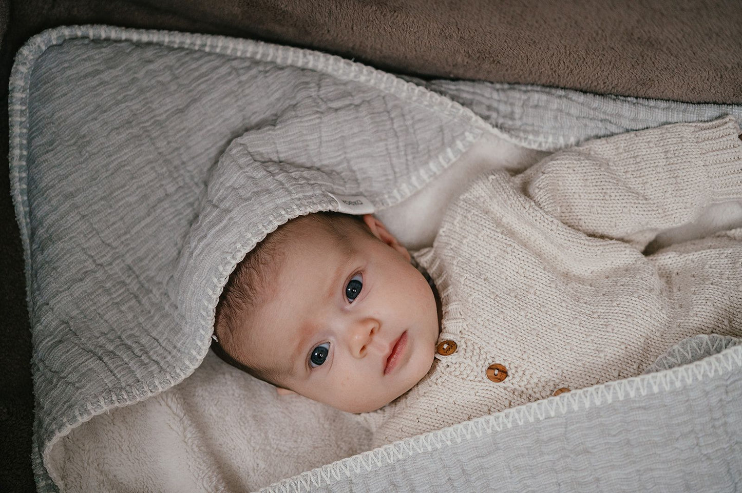 Omslagdoek teddy Rivoli - Stone