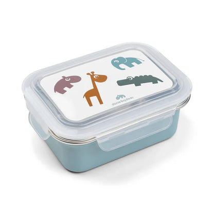 Metal lunch box - Deer friends - Blue