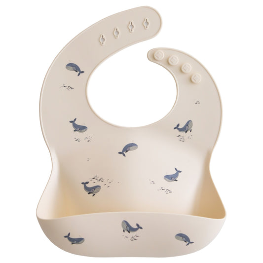 Silicone Bib - Whales