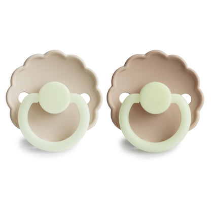 Daisy Night - Silicone - Croissant/ Cream T1 (2-pack) 0 - 6m