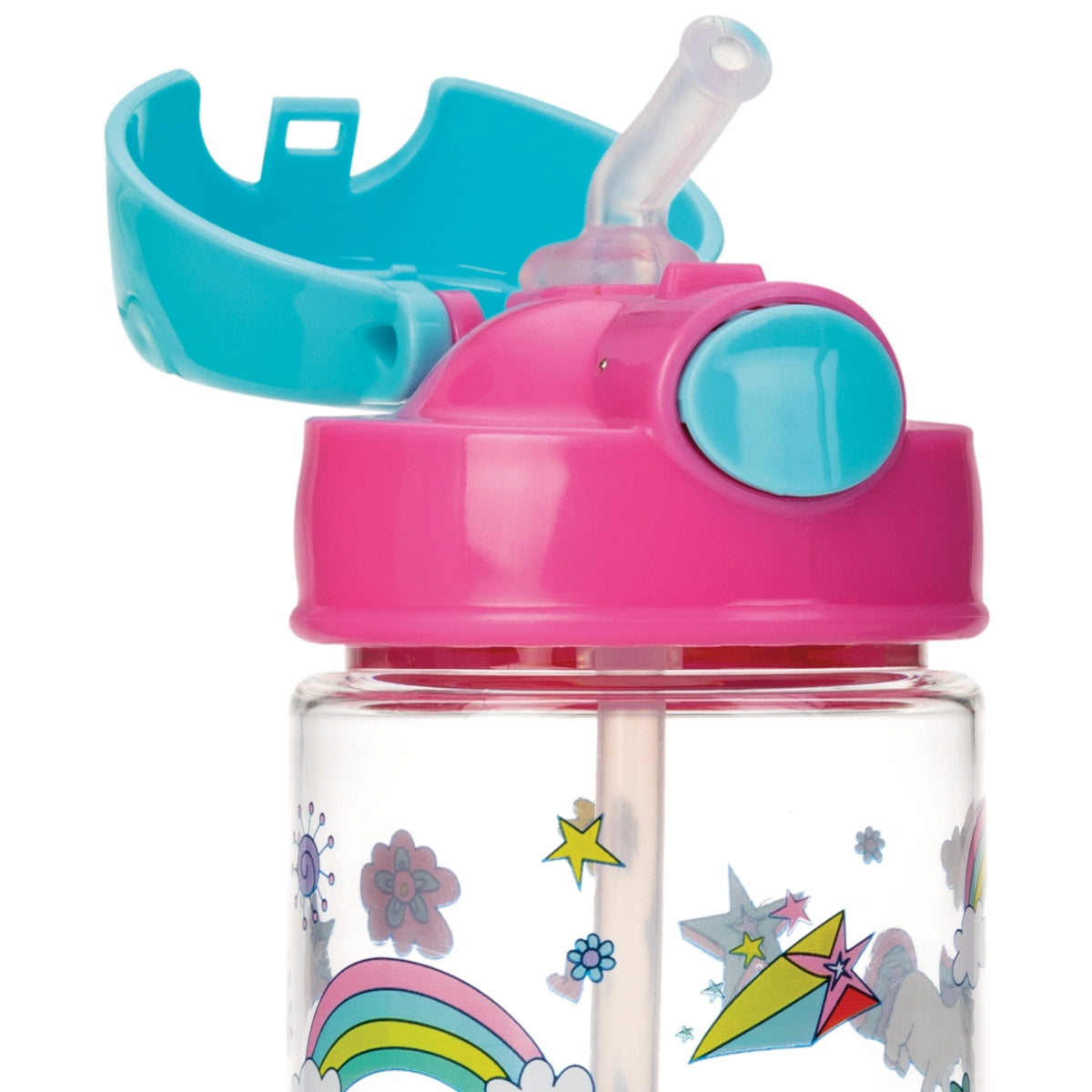Beker met Zacht Rietje en Drukknop uit Tritan™ - 540ml - Roze